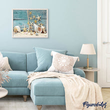 Charger l'image dans la galerie, Broderie Diamant | Broderie Diamant - Filet et Etoiles de Mer | Broderie Paysages paysages | FiguredArt