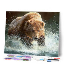 Charger l'image dans la galerie, Broderie Diamant | Broderie Diamant - Ours dans la Rivière | animaux Broderie Animaux ours | FiguredArt