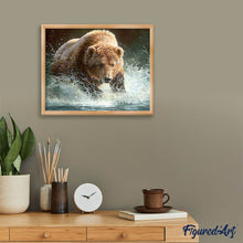 Charger l'image dans la galerie, Broderie Diamant | Broderie Diamant - Ours dans la Rivière | animaux Broderie Animaux ours | FiguredArt