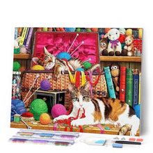 Charger l'image dans la galerie, Broderie Diamant | Broderie Diamant - Chats joueurs | animaux Broderie Animaux chats | FiguredArt
