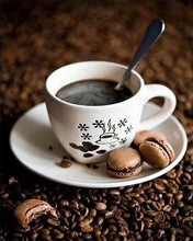 Charger l'image dans la galerie, Broderie Diamant | Broderie Diamant - Café et macarons | Broderie Cuisine cuisine | FiguredArt