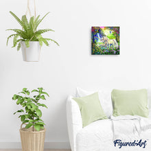Charger l'image dans la galerie, Broderie Diamant | Broderie Diamant - Licorne et son Petit dans un Champ fleuri | animaux Broderie Animaux licornes | FiguredArt