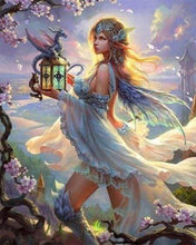 Charger l'image dans la galerie, Broderie Diamant | Broderie Diamant - Déesse et son Dragon | Broderie Romantique dragons romantique | FiguredArt