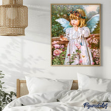 Charger l'image dans la galerie, Broderie Diamant | Broderie Diamant - Ange au Jardin | Broderie Romantique romantique | FiguredArt