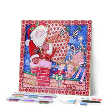 Charger l'image dans la galerie, Broderie Diamant | Broderie Diamant - Tableau Père Noël | Broderie Religion Noël | FiguredArt