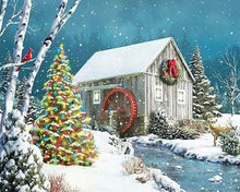 Charger l'image dans la galerie, Broderie Diamant | Broderie Diamant - Cabane au bord de lEau | Broderie Paysages paysages | FiguredArt