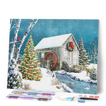 Charger l'image dans la galerie, Broderie Diamant | Broderie Diamant - Cabane au bord de lEau | Broderie Paysages paysages | FiguredArt