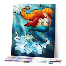 Charger l'image dans la galerie, Broderie Diamant | Broderie Diamant - La Petite Sirène Vitrail | Broderie Romantique romantique | FiguredArt