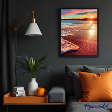Charger l'image dans la galerie, Broderie Diamant | Broderie Diamant - Ecume à la Plage | Broderie Paysages paysages | FiguredArt