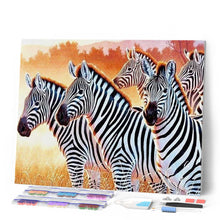 Charger l'image dans la galerie, Broderie Diamant | Broderie Diamant - La Famille Zèbres | animaux Broderie Animaux zèbres | FiguredArt