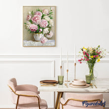 Charger l'image dans la galerie, Broderie Diamant | Broderie Diamant - Bouquet de Pivoines | Broderie Fleurs fleurs | FiguredArt