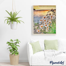 Charger l'image dans la galerie, Broderie Diamant | Broderie Diamant - Marguerites au bord de lEau | Broderie Fleurs fleurs | FiguredArt