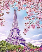Charger l'image dans la galerie, Broderie Diamant | Broderie Diamant - Tour Eiffel au Printemps | Broderie Romantique Broderie Ville romantique ville | FiguredArt