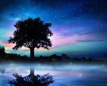 Charger l'image dans la galerie, Broderie Diamant | Broderie Diamant - Arbre dans la Nuit | arbres Broderie Paysages paysages | FiguredArt