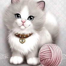 Charger l'image dans la galerie, Broderie Diamant | Broderie Diamant - Chaton et Pelote de Laine | animaux Broderie Animaux chats | FiguredArt