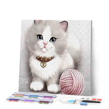 Charger l'image dans la galerie, Broderie Diamant | Broderie Diamant - Chaton et Pelote de Laine | animaux Broderie Animaux chats | FiguredArt
