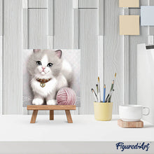 Charger l'image dans la galerie, Broderie Diamant | Broderie Diamant - Chaton et Pelote de Laine | animaux Broderie Animaux chats | FiguredArt