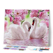 Charger l'image dans la galerie, Broderie Diamant | Broderie Diamant - Cygnes au Printemps | animaux Broderie Animaux cignes oiseaux | FiguredArt