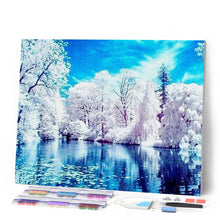 Charger l'image dans la galerie, Broderie Diamant | Broderie Diamant - Lac en Hiver | Broderie Paysages hiver paysages | FiguredArt