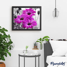 Charger l'image dans la galerie, Broderie Diamant | Broderie Diamant - Marguerites violettes | Broderie Fleurs fleurs | FiguredArt