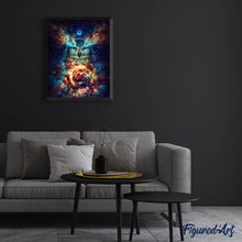Charger l'image dans la galerie, Broderie Diamant | Broderie Diamant - Hibou céleste | animaux Broderie Animaux chouettes et hiboux | FiguredArt