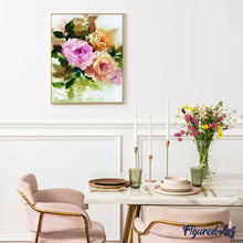 Charger l'image dans la galerie, Broderie Diamant | Broderie Diamant - Roses anciennes | Broderie Fleurs fleurs | FiguredArt