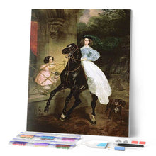 Charger l'image dans la galerie, Broderie Diamant | Broderie Diamant - La Cavalière | animaux Broderie Animaux Broderie Romantique romantique | FiguredArt