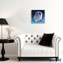 Charger l'image dans la galerie, Broderie Diamant | Broderie Diamant - Chouette blanche sur une Branche | animaux Broderie Animaux chouettes et hiboux | FiguredArt