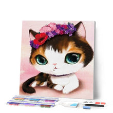Charger l'image dans la galerie, Broderie Diamant | Broderie Diamant - Chat aux Yeux verts | animaux Broderie Animaux chats | FiguredArt