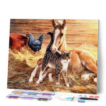 Charger l'image dans la galerie, Broderie Diamant | Broderie Diamant - Poulain dans le Foin | animaux Broderie Animaux | FiguredArt