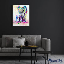Charger l'image dans la galerie, Broderie Diamant | Broderie Diamant - Eléphant et son petit | animaux Broderie Animaux éléphants | FiguredArt