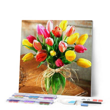 Charger l'image dans la galerie, Broderie Diamant | Broderie Diamant - Bouquet de Tulipes | Broderie Fleurs fleurs | FiguredArt