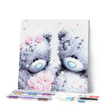 Charger l'image dans la galerie, Broderie Diamant | Broderie Diamant - Deux nounours et Roses | autres Broderie Autres | FiguredArt
