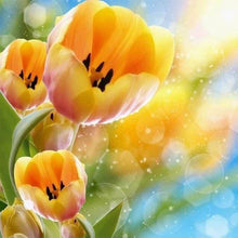 Charger l'image dans la galerie, Broderie Diamant | Broderie Diamant - Tulipes jaunes | Broderie Fleurs fleurs | FiguredArt