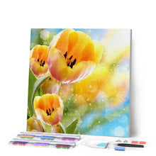 Charger l'image dans la galerie, Broderie Diamant | Broderie Diamant - Tulipes jaunes | Broderie Fleurs fleurs | FiguredArt