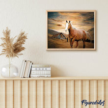 Charger l'image dans la galerie, Broderie Diamant | Broderie Diamant - Cheval au Crépuscule | animaux Broderie Animaux chevaux | FiguredArt