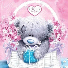 Charger l'image dans la galerie, Broderie Diamant | Broderie Diamant - Nounours dans son Panier | Broderie Romantique romantique | FiguredArt