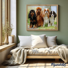 Charger l'image dans la galerie, Broderie Diamant | Broderie Diamant - Famille Chiots | animaux Broderie Animaux | FiguredArt