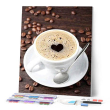 Charger l'image dans la galerie, Broderie Diamant | Broderie Diamant - Coeur de Café | Broderie Cuisine cuisine | FiguredArt
