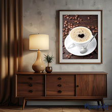 Charger l'image dans la galerie, Broderie Diamant | Broderie Diamant - Coeur de Café | Broderie Cuisine cuisine | FiguredArt