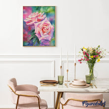 Charger l'image dans la galerie, Broderie Diamant | Broderie Diamant - Roses épanouies | Broderie Fleurs fleurs | FiguredArt