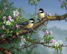 Charger l'image dans la galerie, Broderie Diamant | Broderie Diamant - Oiseaux sur une Branche fleurie | animaux Broderie Animaux oiseaux | FiguredArt