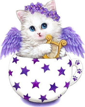 Charger l'image dans la galerie, Broderie Diamant | Broderie Diamant - Chaton dans une Tasse | animaux Broderie Animaux chats | FiguredArt