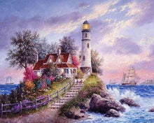 Charger l'image dans la galerie, Broderie Diamant | Broderie Diamant - Phare sur la Presquîle | Broderie Paysages paysages | FiguredArt