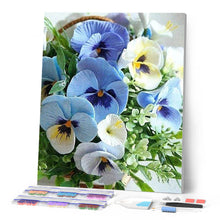 Charger l'image dans la galerie, Broderie Diamant | Broderie Diamant - Bouquet de Pensées | Broderie Fleurs fleurs | FiguredArt