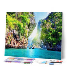 Charger l'image dans la galerie, Broderie Diamant | Broderie Diamant - Ilot paradisiaque | Broderie Paysages paysages | FiguredArt