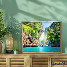 Charger l'image dans la galerie, Broderie Diamant | Broderie Diamant - Ilot paradisiaque | Broderie Paysages paysages | FiguredArt