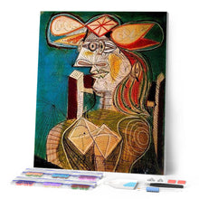Charger l'image dans la galerie, Broderie Diamant | Broderie Diamant - Portrait abstrait | Broderie Reproduction dOeuvres reproduction doeuvres | FiguredArt