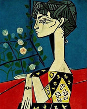 Charger l'image dans la galerie, Broderie Diamant | Broderie Diamant - Femme abstraite de profil | Broderie Reproduction dOeuvres reproduction doeuvres | FiguredArt