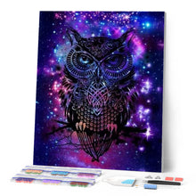 Charger l'image dans la galerie, Broderie Diamant | Broderie Diamant - Hibou dans la Nuit | animaux Broderie Animaux chouettes et hiboux | FiguredArt